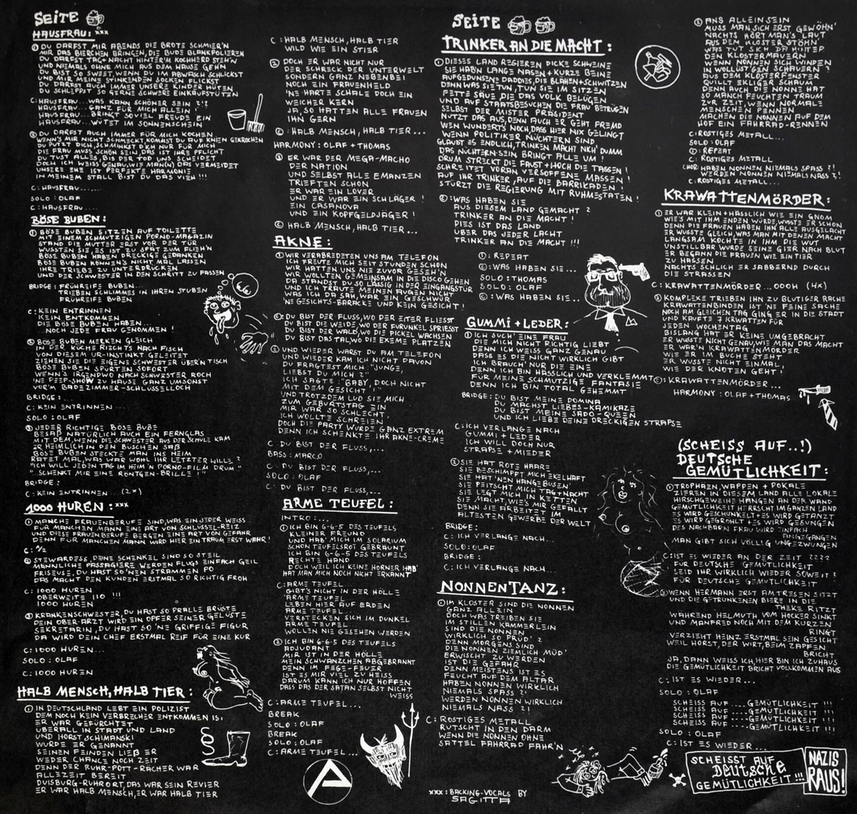 DIMPLE MINDS - Trinker an die Macht custom inner sleeve